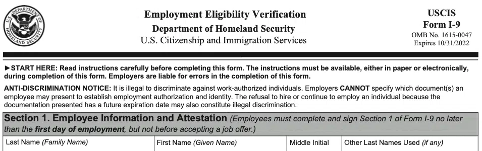 What Is Form 1-9: Employment Eligibility Verification?