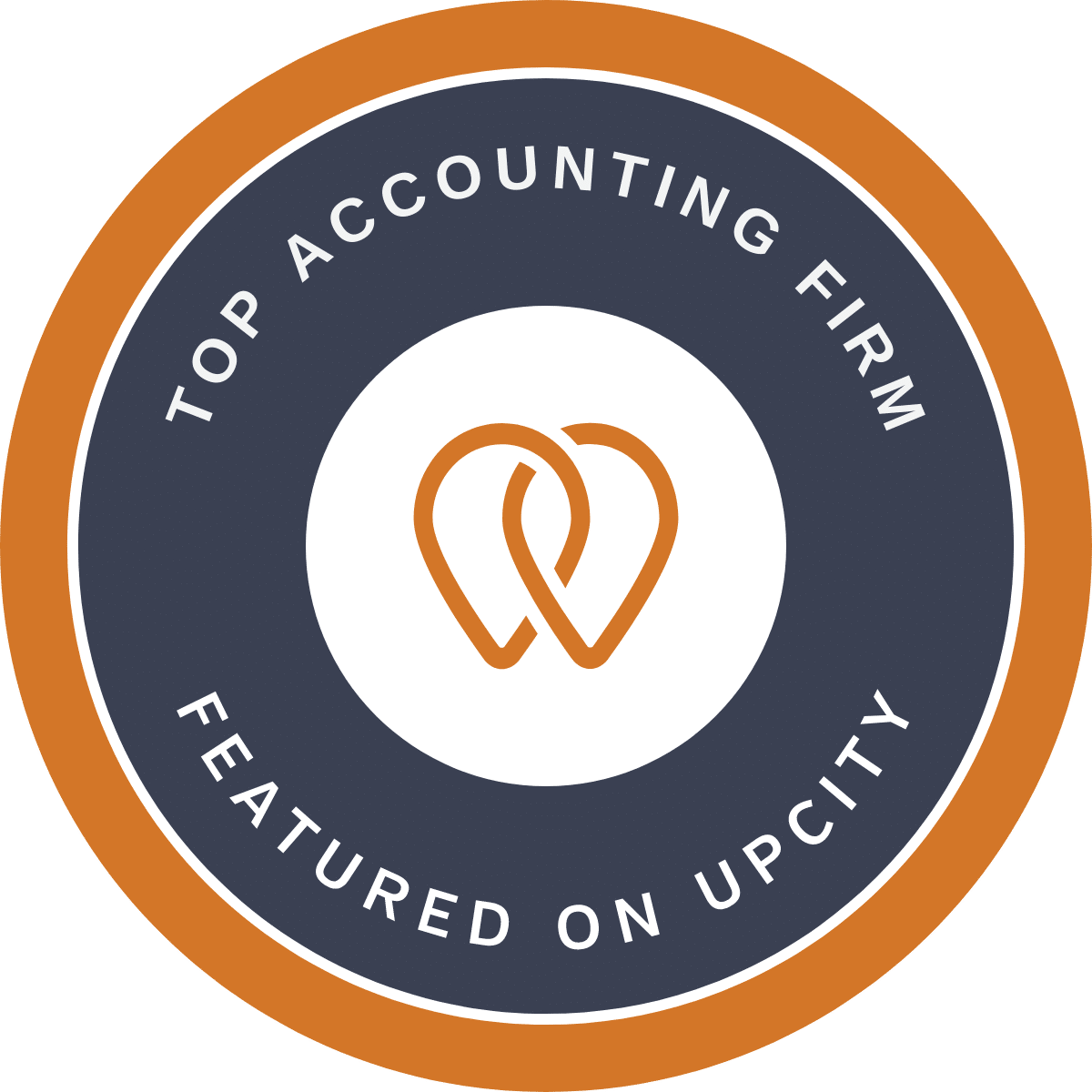 Upcity Badge as Top accounting Firm