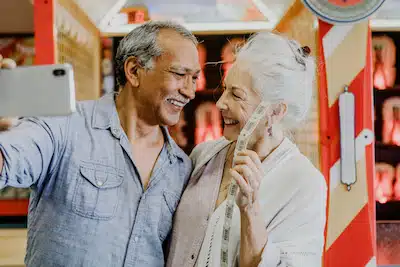 happy retired couple for tax deductions