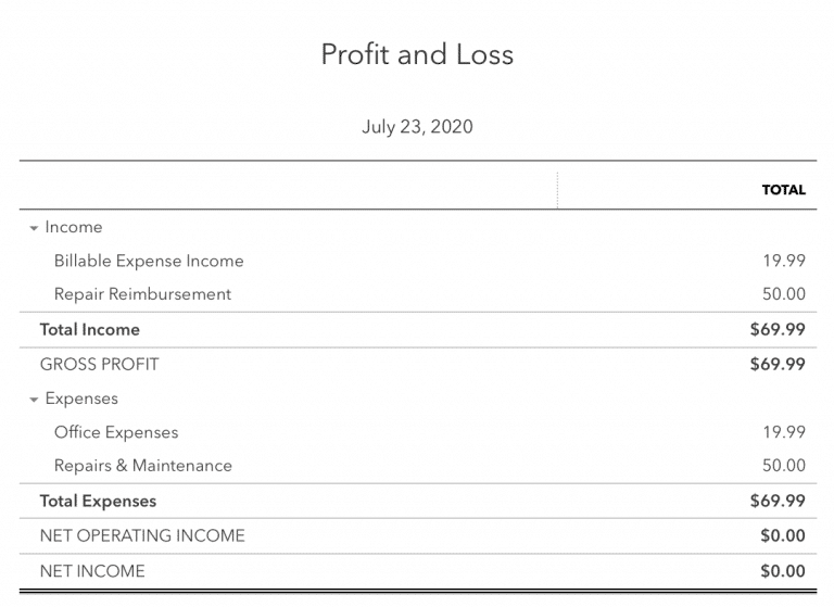 billable expense income