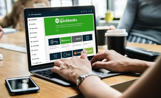 a person browsing for QuickBooks application preparing for virtual bookkeeping session