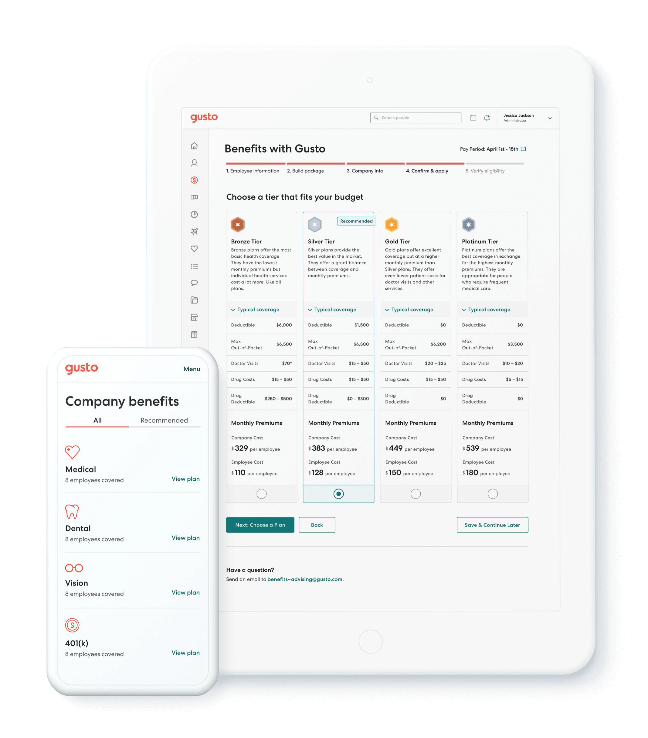 Gusto App Benefits image